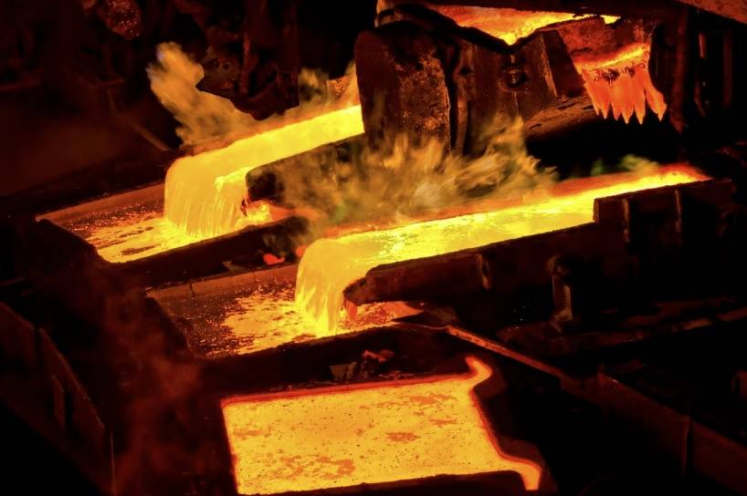 Proceso de fundición en la planta de Atlantic Copper en Huelva