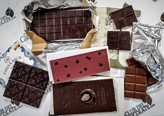 Algunas de las tabletas que vende el Club del Chocolate